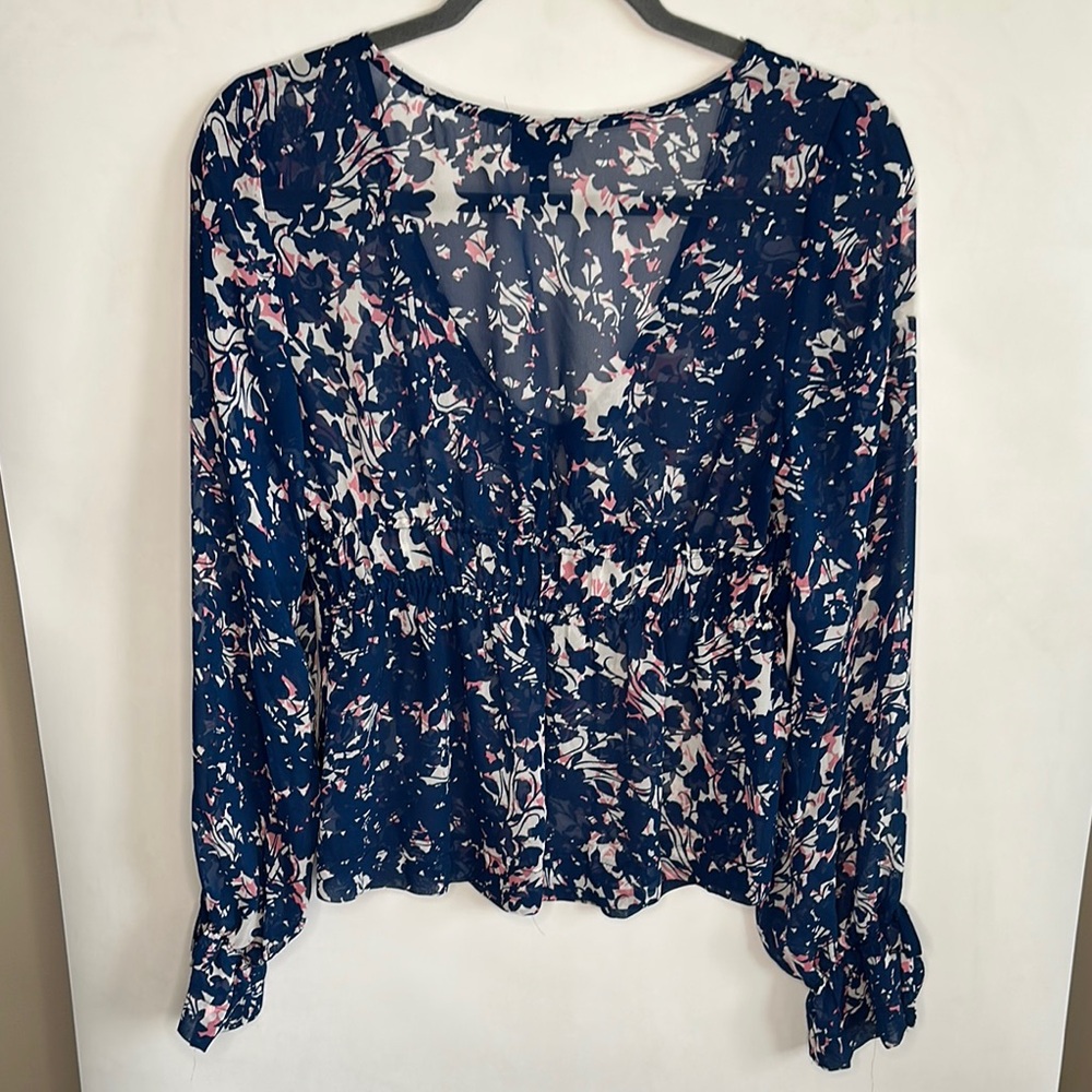 MOD LUSIVE Blue Ruffled Blouse - Picture 5 of 9